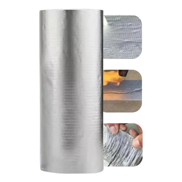 Cinta Tapa Gotera Impermeable Butilo De 50cm X 5mts Plateado
