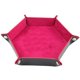 thumbnail image 5 of Bandeja De Dados Caja De Almacenamiento De Cuero Plegable Soporte De Almacenamiento De Escritorio Rosa Rojo, 5 of 5