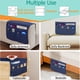thumbnail image 3 of Sofá apoyabrazos organizador con 6 bolsillos, antideslizante sofá reclinable sillón caddy, lavable mandos remotos titular, almacenamiento para revista, tableta (azul marino), 3 of 3