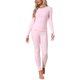 thumbnail image 1 of INSPIRE CHIC Conjunto de Ropa Interior Térmica para Mujer, Capa Base Suave de Manga Larga con Agujeros para Pulgares y Leggings para Climas Fríos de Invierno M Rosa, 1 of 6