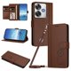 thumbnail image 1 of Funda Cartera Trébol para Xiaomi Poco F6 con Ranuras Tarjetas y Carga Inalámbrica Marrón, 1 of 6