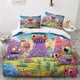 thumbnail image 2 of Juego de ropa de cama con funda nórdica y fundas de almohada con estampado 3D de monstruo alienígena, cierre de cremallera, microfibra suave hipoalergénica, diseño psicodélico., 2 of 3