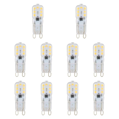 Magideal - Bombillas Led G9, Base Bi Pin G9, Ángulo De Haz De 360 Degree, Bombillas De Iluminación De Repuesto, Cuentas De Lámpara De 3W Para Sala De Estar Y Baño, Luz Blanca 6000K