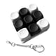 thumbnail image 5 of Llavero con teclado, juguete sensorial para fiestas, cumpleaños, teclados de , teclado con clicker para oficina, bolso, trabajo, mujeres, hombres, Blanco y negro, 5 of 5