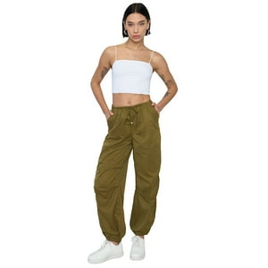 Pantalón Mujer Parachute Color Verde Corona
