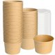 thumbnail image 1 of Vasos desechables para helado ESSENTIAL de 8 onzas con tapas, 50 unidades, 1 of 7
