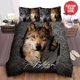 thumbnail image 1 of Wolf Broken Personalized Custom Name Quilt Duvet Cover Set Home Textiles Double3-Piece Bedding Set, 1 of 5
