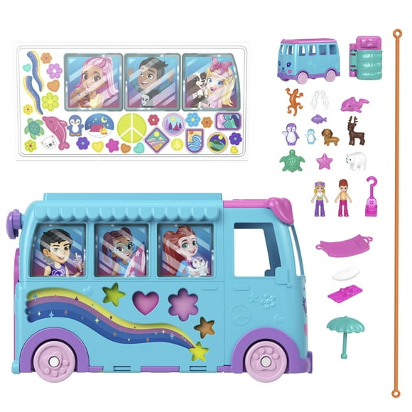 Polly Pocket Aventura Sobre Ruedas Mascotas Mini Muñecas 4+