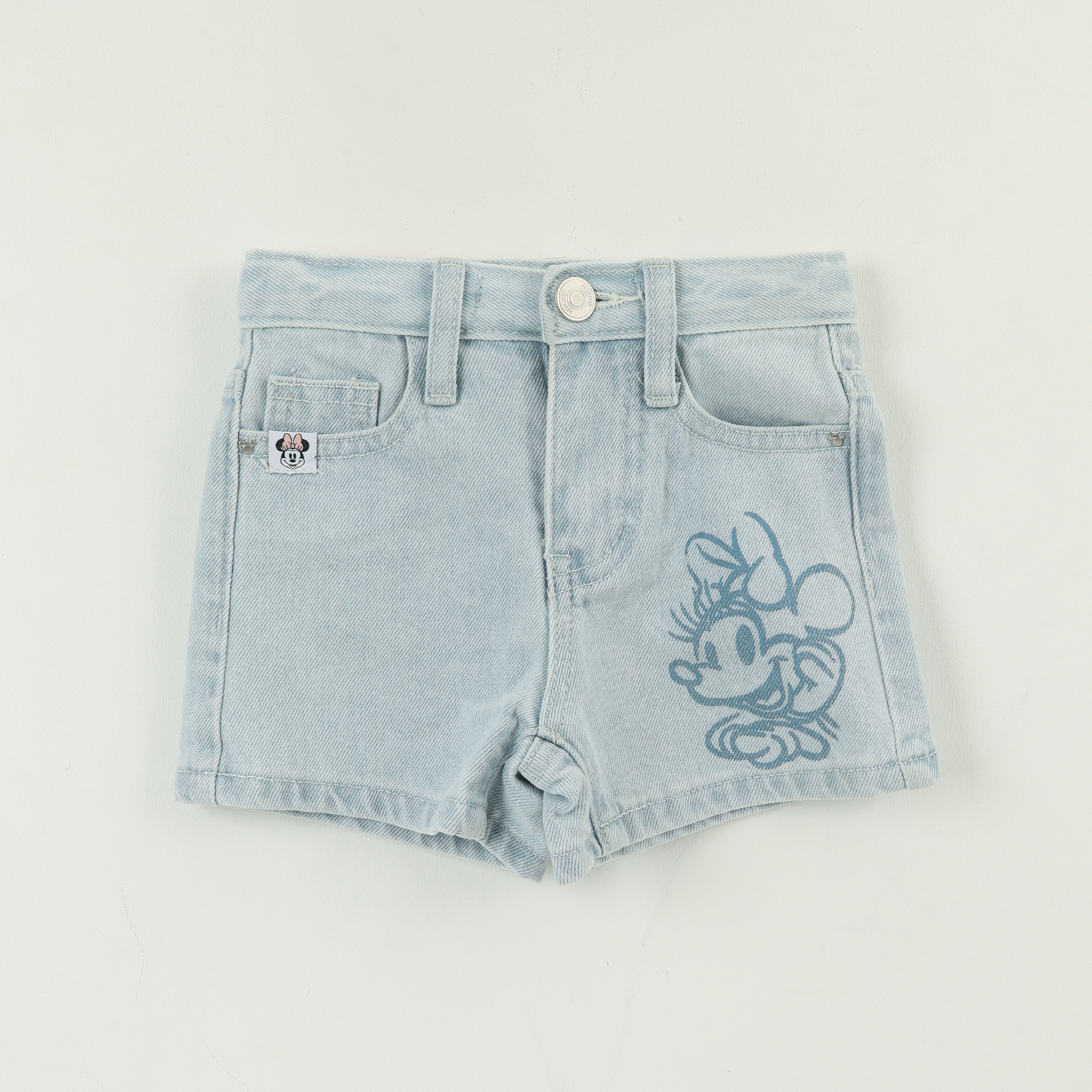 Short Niña Azul Jeans Minnie Disney