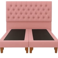 Ethan Desing - Cama 2 Plazas Modelo Capitoné Palo Rosa