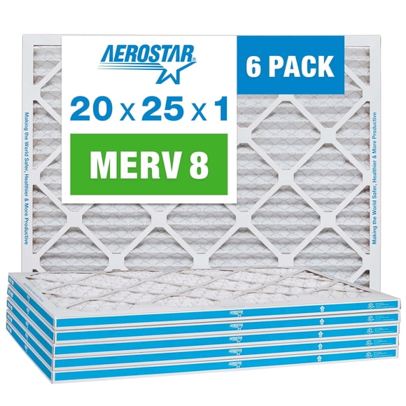 Filtro de aire Aerostar MERV 8 20x25x1 - 6 unidades