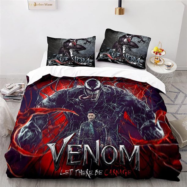 Venom Bedding Set,Marvel Quilt Duvet,Venom Peripheral Family Decoration