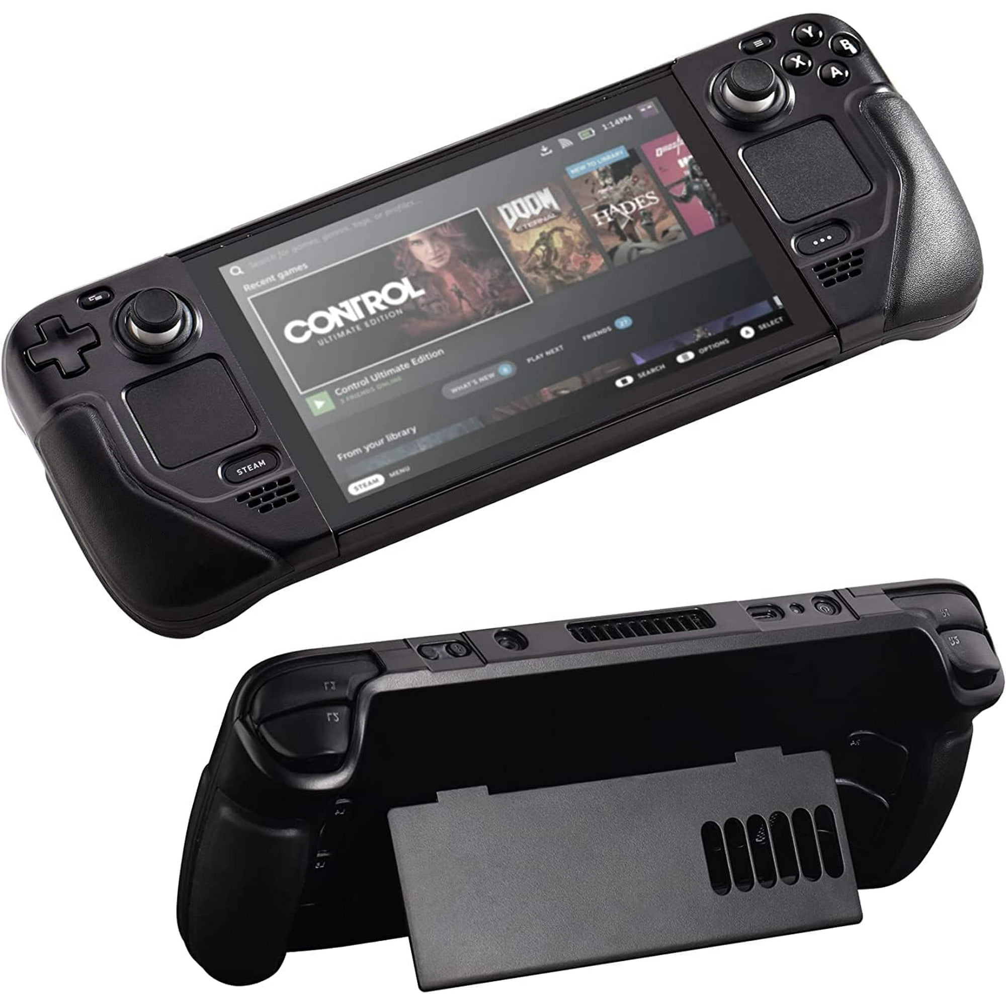 Funda Con Soporte Aaronmei Steam Deck Blanca Roja Negro