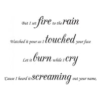Rienda Libre Graphics - Decomural Set Fire To The Rain Adele Song Lyrics Ws-40789