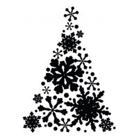 Rienda Libre Graphics - Decomural Snowflake Christmas Tree Ws-34407