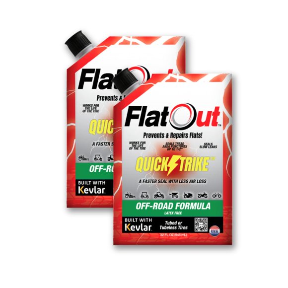 Sellador de llantas FlatOut QuickStrike Off-Road 946 ml, paquete de 2