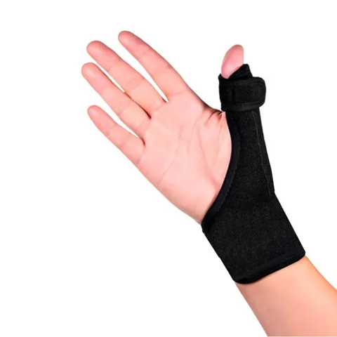 Genérico - Ferula Dedo Pulgar Ferula Dedo Inmovilizador Negro