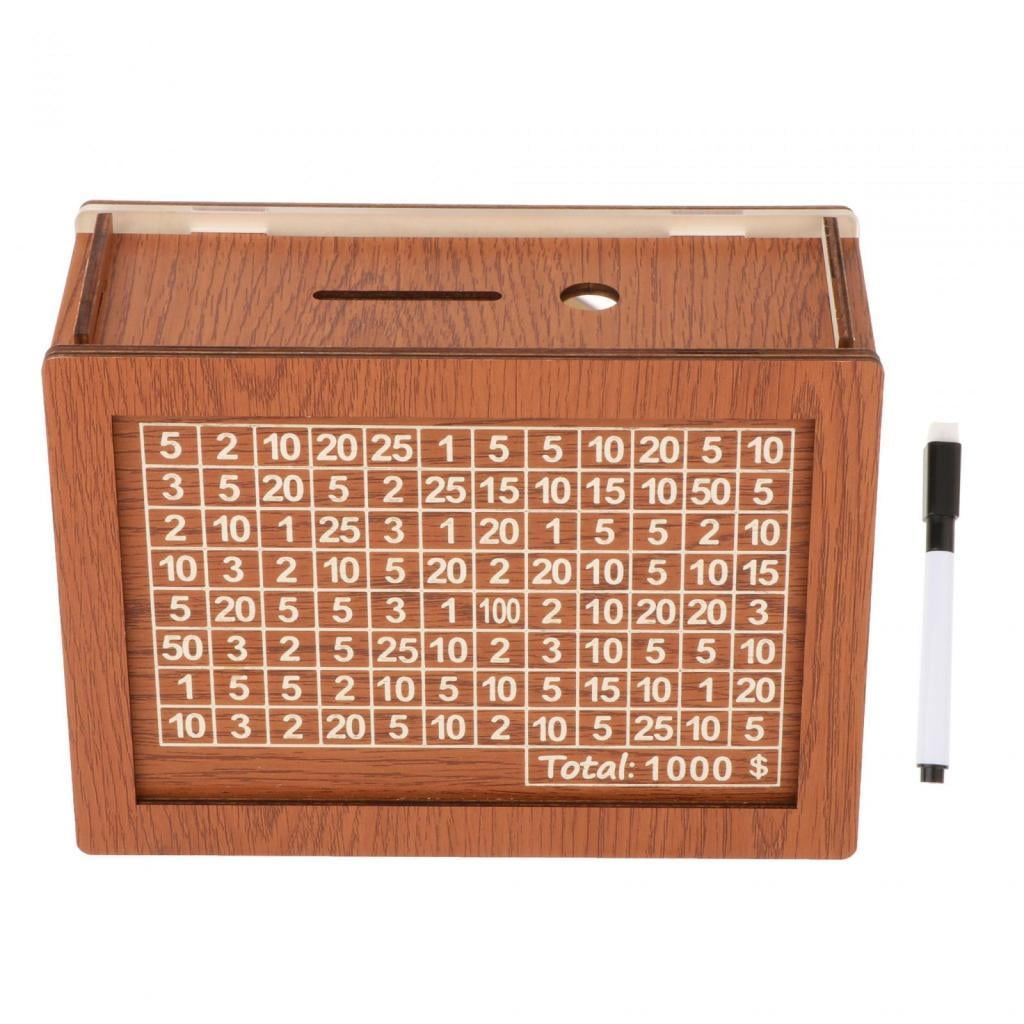 Hucha De Madera Con Contador Caja De Ahorros Para Monedas Y Billetes,  Ideal Para Adultos Y Niños