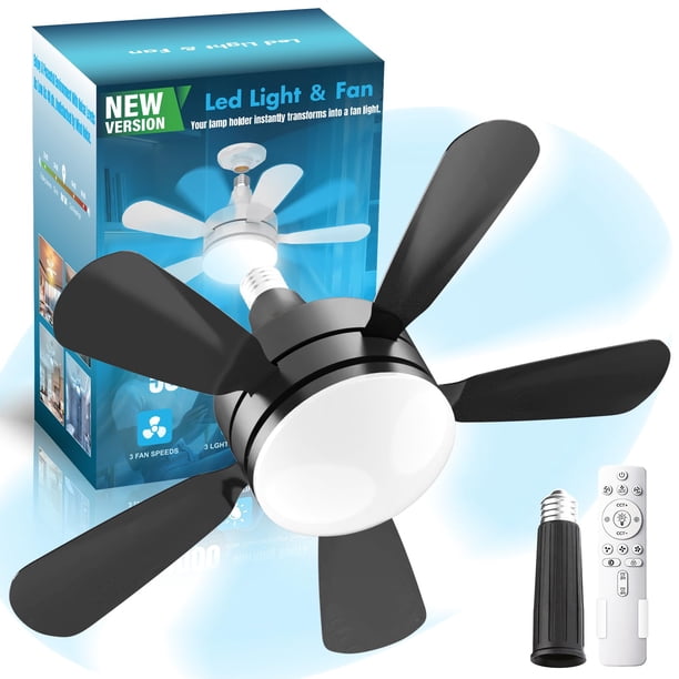 Ventilador de Luz WZZIW 45 cm Regulable 3000K‑6500K con Control Remoto