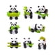 thumbnail image 4 of Figuras de Panda de resina para decoración de mesa, escultura decorativa pintada a mano, adorno de jardín para habitación de niños, accesorio bonito,, 4 of 5