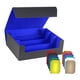 thumbnail image 3 of Caja Para Mazo De Cartas Multiusos Con Cierre Magnético Almacenamiento De Cartas De Juego Estándar Forro Negro Azul, 3 of 5