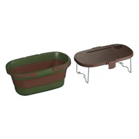 Ioensy - Cesta De Picnic Plegable, Organizador Para El Hogar, Viajes Por Carretera, Lavado De Coches, Color Café Verde