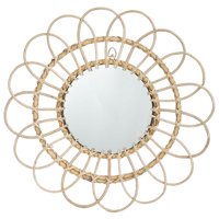 Bothyi - Espejo Redondo De Ratán Para Maquillaje, Espejo Para Colgar En La Pared, Decoración Artística Innovadora, Vestidor