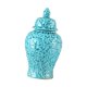 thumbnail image 1 of Organizador De Almacenamiento De Tarros De Jengibre Colección Hueca Arreglo Floral Temple Jar Azul, 1 of 5