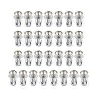 Magideal - 30 Piezas Remaches De Pétalo Tuercas Jack Tuercas Inserciones Roscadas Tapón De Expansión Anclajes De Tornillo Para Instalación De Lámpara Decoración M6X25