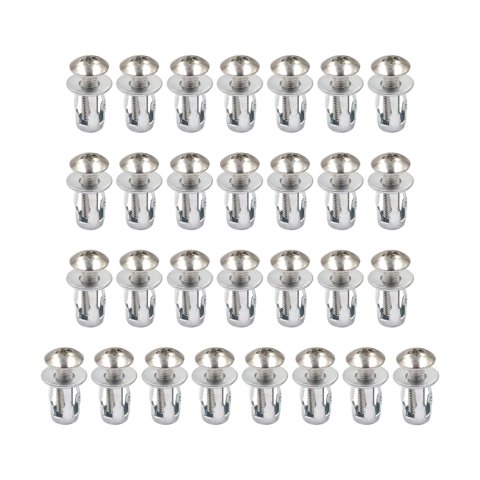 Magideal - 30 Piezas Remaches De Pétalo Tuercas Jack Tuercas Inserciones Roscadas Tapón De Expansión Anclajes De Tornillo Para Instalación De Lámpara Decoración M6X25