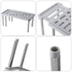 thumbnail image 4 of Estante de almacenamiento de cocina retráctil, armario de fregadero multifuncional, estante de almacenamiento organizador de botellas de condimentos, platos y cuencos en capas para el hogar, 4 of 5
