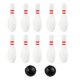 thumbnail image 2 of 12 Unids / Set Knowler Bowling Juego Conjunto De Juguete De Aprendizaje Interactivo Al Aire Libre 22 Cm, 2 of 3