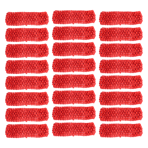 Diademas elásticas de ganchillo de colores, accesorios para el cabello de 1,5 pulgadas de ancho, lazos para la cabeza y accesorios florales DIY.