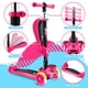 thumbnail image 4 of Scooter Hurtle de 3 ruedas para niños, 2 en 1, asiento y soporte con asiento, color rosa, 4 of 8