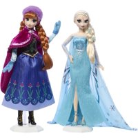 Set De Muñecas Mattel Disney Frozen Anna & Elsa Con 10 Princesas