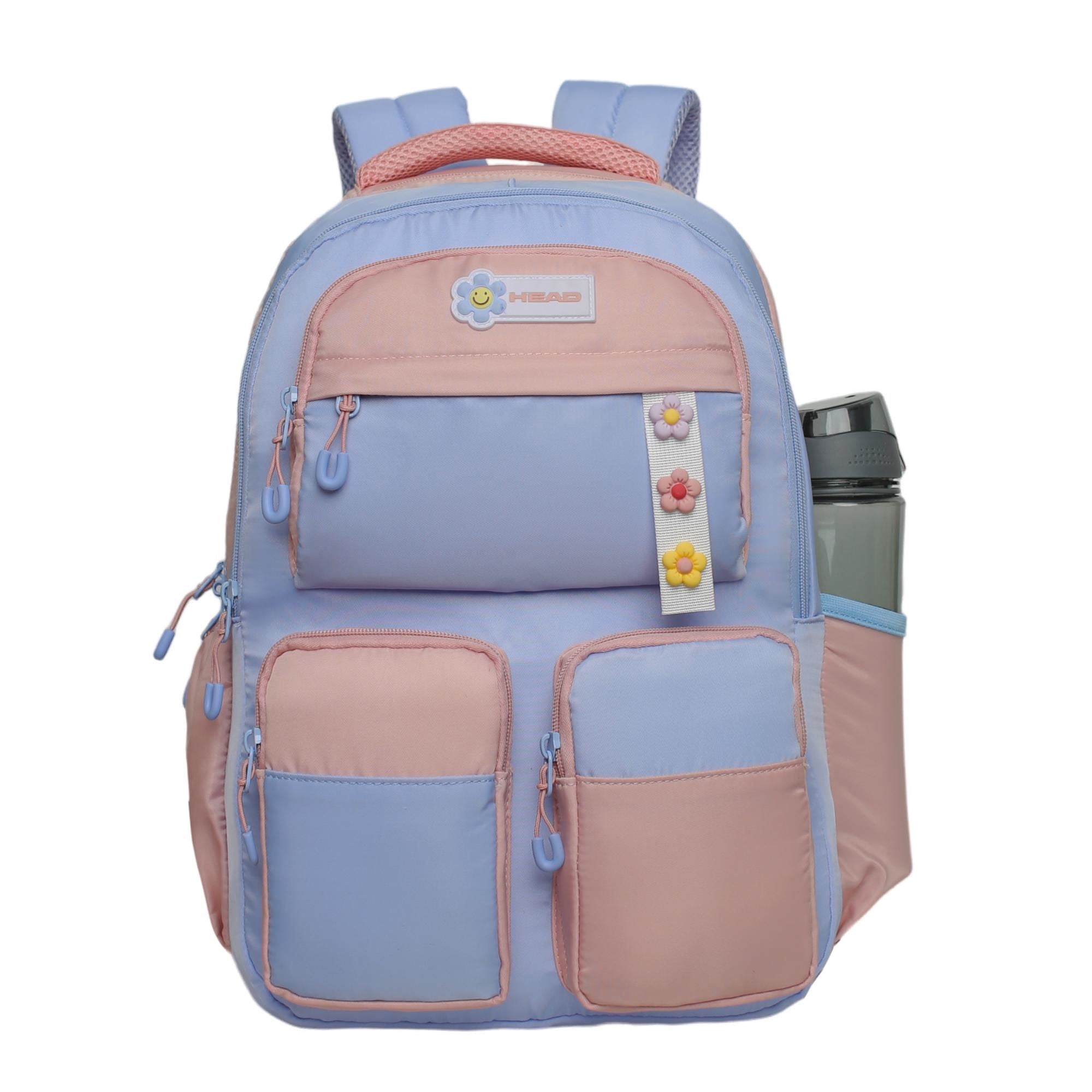 Mochila Kawaii Mujer Twist Block Celeste Head