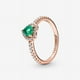 thumbnail image 1 of Anillo Pandora Corazón Elevado Brillante Oro Rosa 14k, 1 of 6