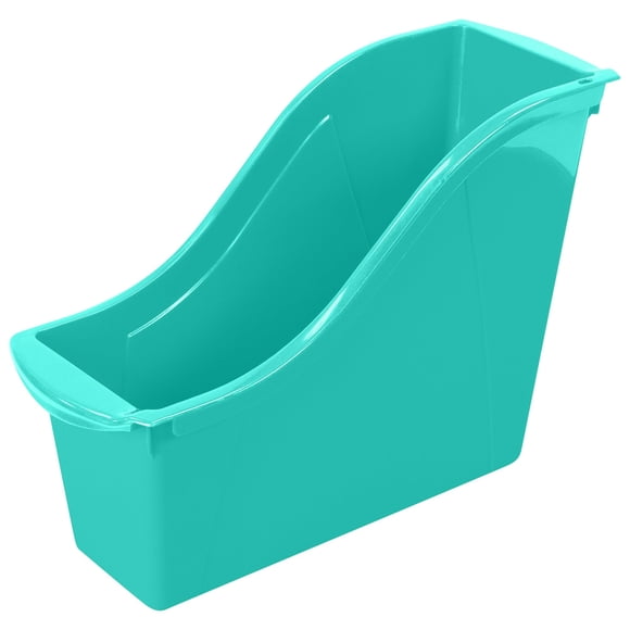 Librera Storex, pequeña, entrelazada, 30 x 11,5 x 21,5 cm, color verde azulado