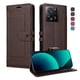 thumbnail image 3 of Premium Wallet Case for Xiaomi 13T with Card Slots & Kickstand, Flip Cover Brown, 3 of 6
