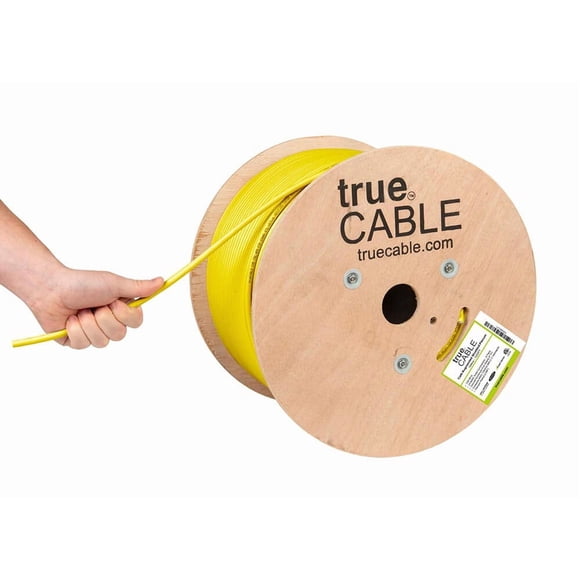Cable electrónico TRUE CABLE Cat6A blindado para plenum 305 m amarillo