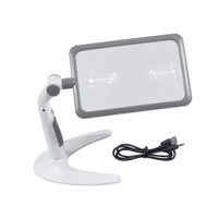 Magideal - Lupa Con Luz Para Decoración Del Hogar, De Mano, 48 Led, Lámpara De Aumento Para Esteticistas, Banco De Trabajo, Manualidades, Pasatiempos. Blanco