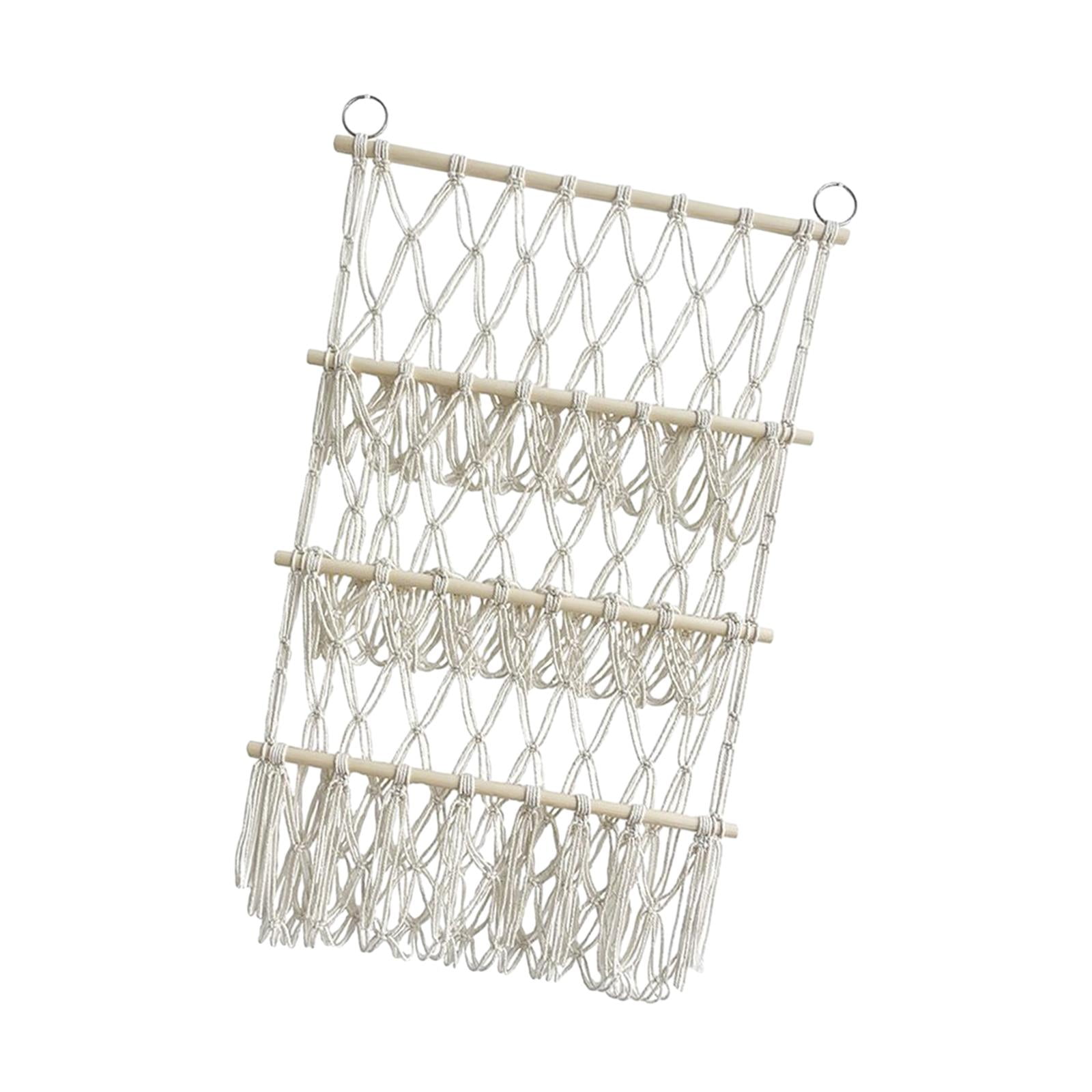 Magideal - Hamaca Organizadora De Animales De Peluche, Red De Felpa Con Borlas, Malla Suave De Macramé, Tapiz Bohemio Tejido A Mano Para Guardería Y Sala De Jueg Estilo C