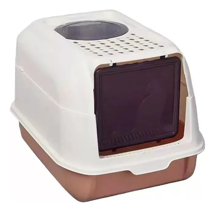 Genérico - Arenero Baño Sanitario Cerrado Y Abierto 2 En 1 Gatos Xl