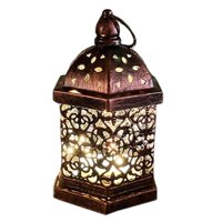 Magideal - Luz De La Atmósfera De La Lámpara De Tallada Hueca, Lámpara Decorativa Ahuecada Colgante Lámpara De Escritorio Con Pilas Para La Decoración Bronceado 194X10Cm