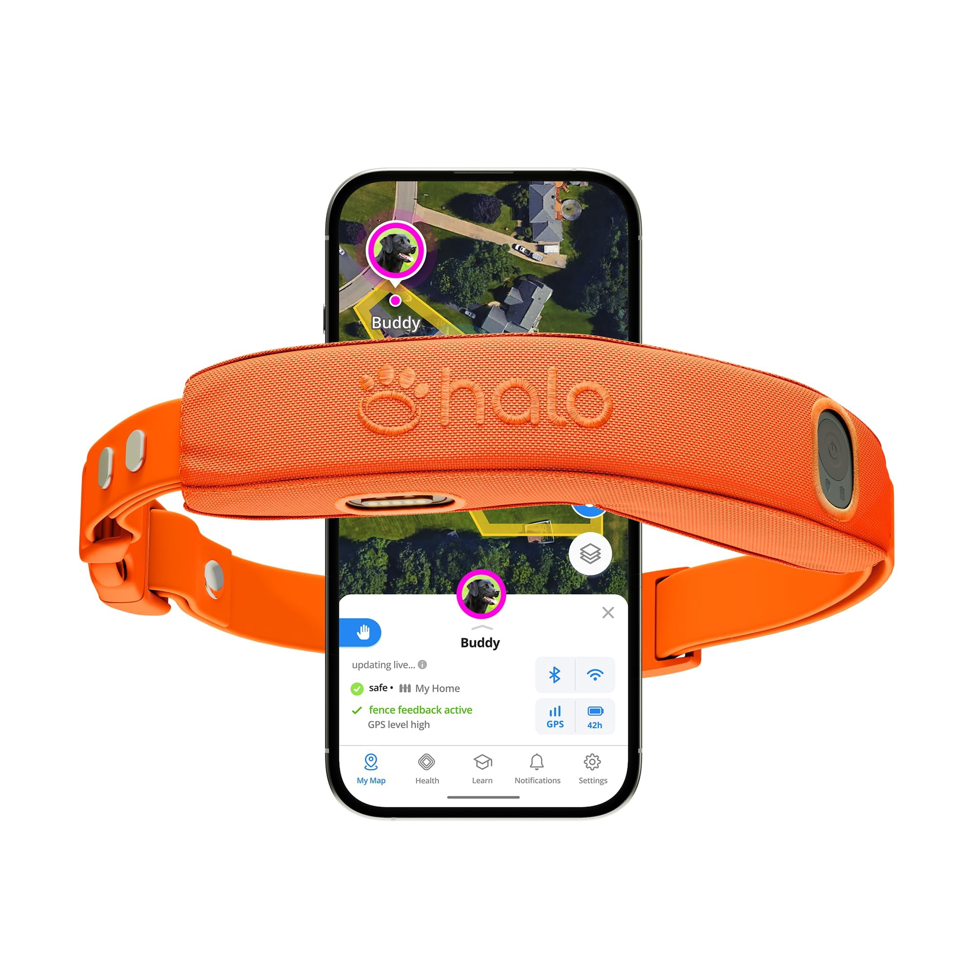 Collar Para Perro Halo Collar 5 Inalámbrico Gps Impermeable Blaze