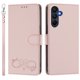 thumbnail image 2 of Funda de Cuero Tipo Billetera para Samsung Galaxy A16 4G / 5G 6.7", con Tarjetero, Pulsera, Soporte a Prueba de Golpes con Relieve de Patrón Feliz, Rosa, para Galaxy A16 4G / 5G, 2 of 8