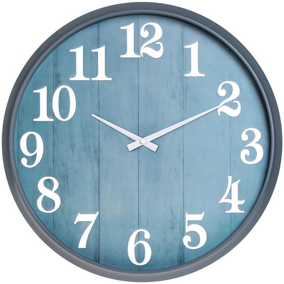 Reloj De Pared Exterior De 46 Cm Resistente Al Agua Silencioso De Cuarzo