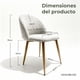 thumbnail image 4 of Silla Comedor Moderna Acolchada Metal Sora Venhoouse Lino Gris, 4 of 8