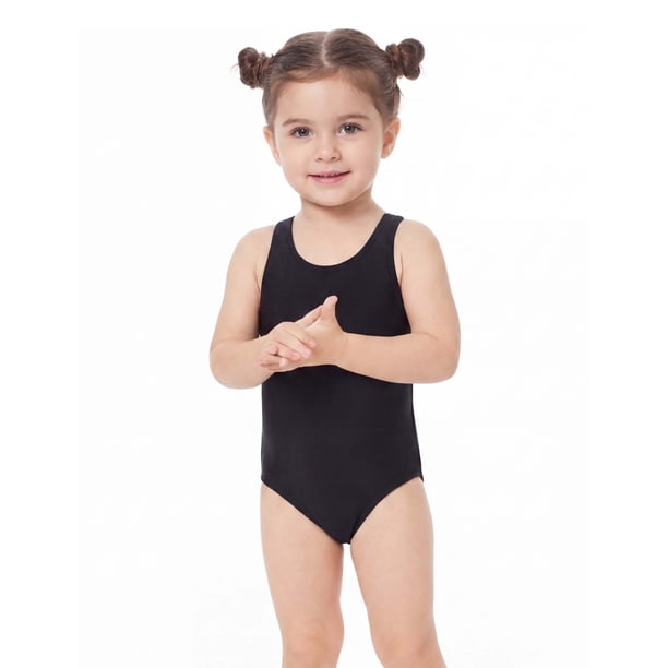 Traje de baño deportivo de niña negro Talla 12 meses