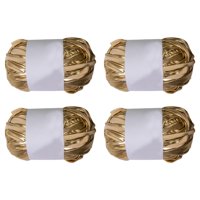 Magideal - 4 Piezas De Hilo De Camiseta Metálico, Hilo De Punto, Hilo De Tela Elástico Brillante, Hilo De Poliéster Para Hacer Bolsos, Alfombras, Decoración Del Oro